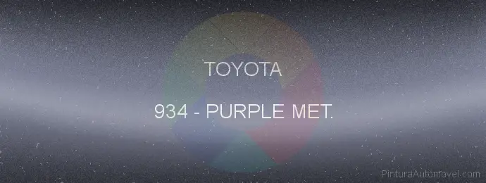 Pintura Toyota 934 Purple Met.