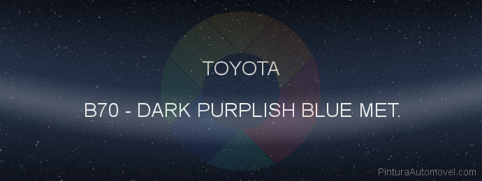 Pintura Toyota B70 Dark Purplish Blue Met.