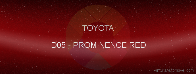Pintura Toyota D05 Prominence Red