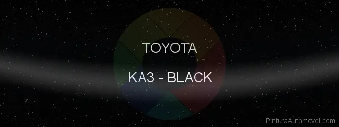 Pintura Toyota KA3 Black