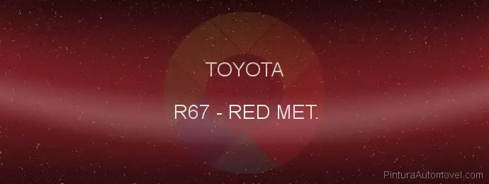 Pintura Toyota R67 Red Met.