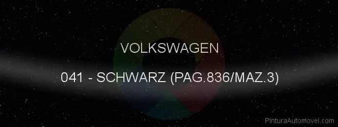 Pintura Volkswagen 041 Schwarz (pag.836/maz.3)