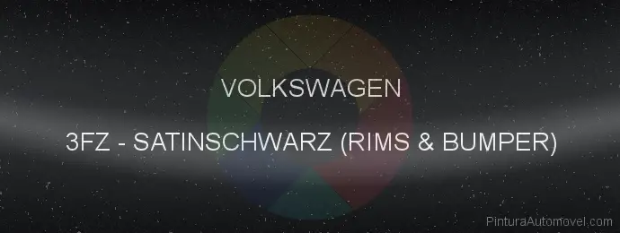 Pintura Volkswagen 3FZ Satinschwarz (rims & Bumper)