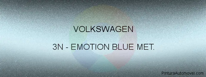 Pintura Volkswagen 3N Emotion Blue Met.