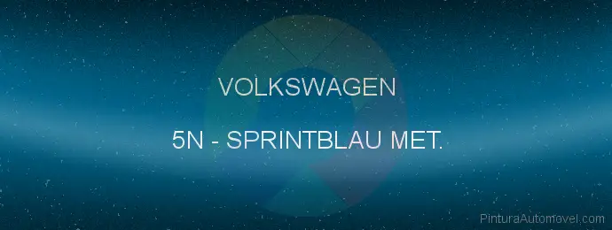 Pintura Volkswagen 5N Sprintblau Met.