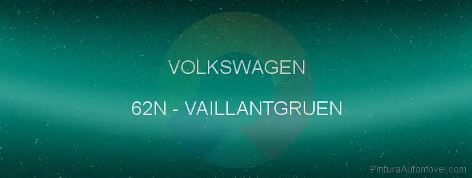 Pintura Volkswagen 62N Vaillantgruen