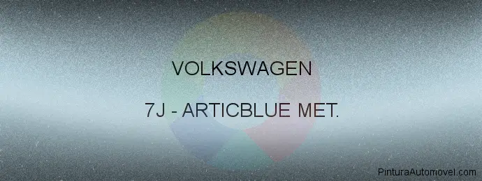 Pintura Volkswagen 7J Articblue Met.