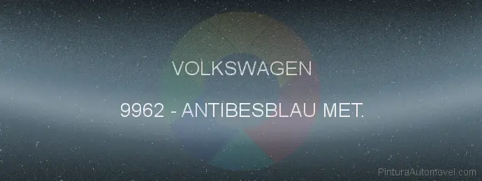 Pintura Volkswagen 9962 Antibesblau Met.