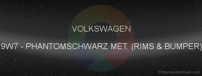 Pintura Volkswagen 9W7 Phantomschwarz Met. (rims & Bumper)