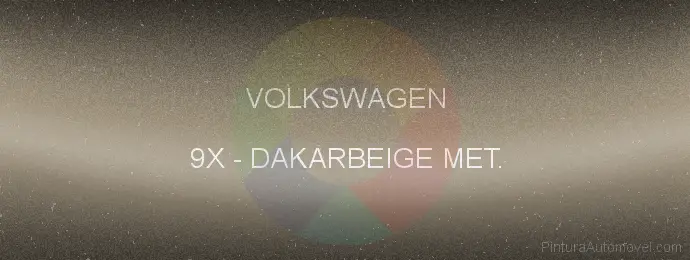 Pintura Volkswagen 9X Dakarbeige Met.