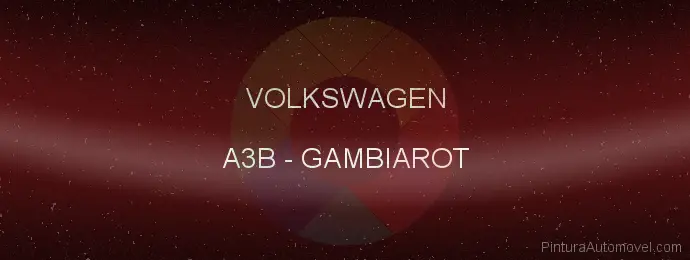 Pintura Volkswagen A3B Gambiarot