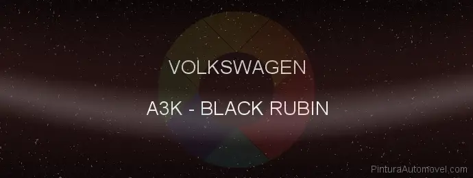 Pintura Volkswagen A3K Black Rubin