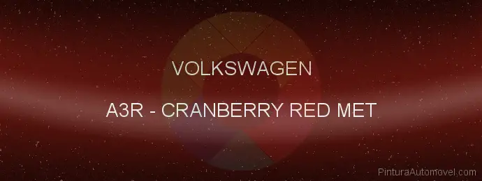 Pintura Volkswagen A3R Cranberry Red Met