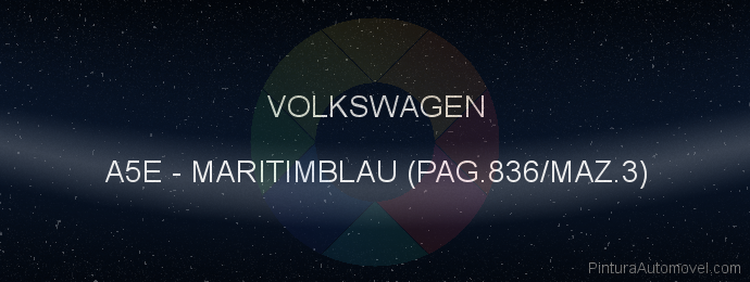 Pintura Volkswagen A5E Maritimblau (pag.836/maz.3)