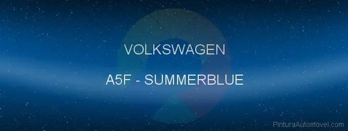 Pintura Volkswagen A5F Summerblue