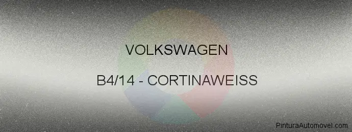Pintura Volkswagen B4/14 Cortinaweiss