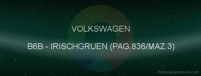 Pintura Volkswagen B6B Irischgruen (pag.836/maz.3)