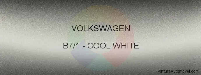 Pintura Volkswagen B7/1 Cool White