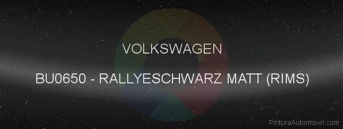 Pintura Volkswagen BU0650 Rallyeschwarz Matt (rims)