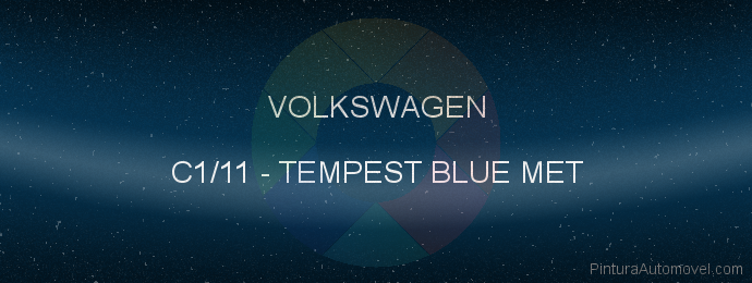 Pintura Volkswagen C1/11 Tempest Blue Met