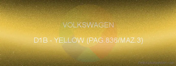 Pintura Volkswagen D1B Yellow (pag.836/maz.3)