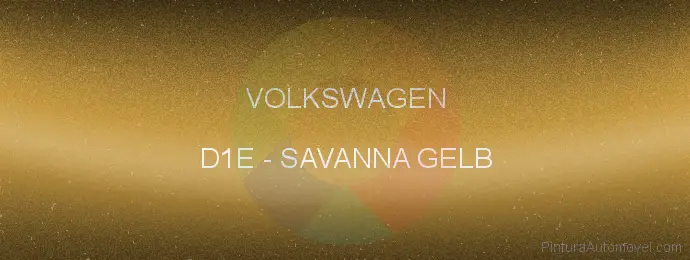 Pintura Volkswagen D1E Savanna Gelb