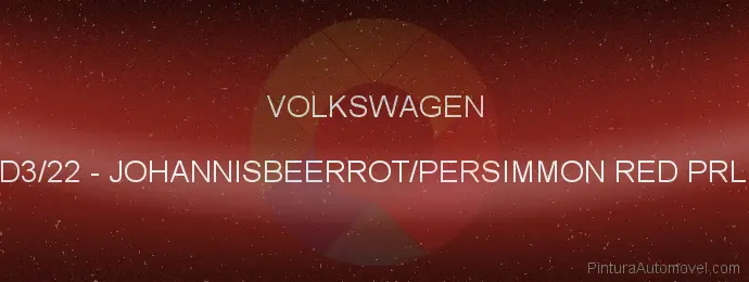 Pintura Volkswagen D3/22 Johannisbeerrot/persimmon Red Prl.