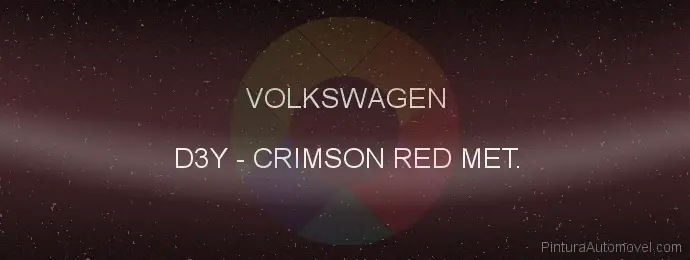 Pintura Volkswagen D3Y Crimson Red Met.