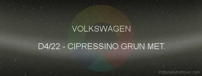 Pintura Volkswagen D4/22 Cipressino Grun Met.