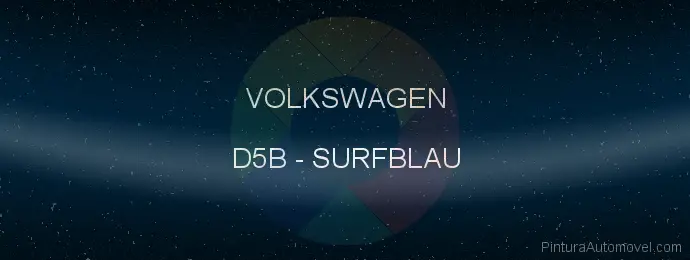 Pintura Volkswagen D5B Surfblau