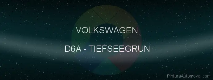 Pintura Volkswagen D6A Tiefseegrun