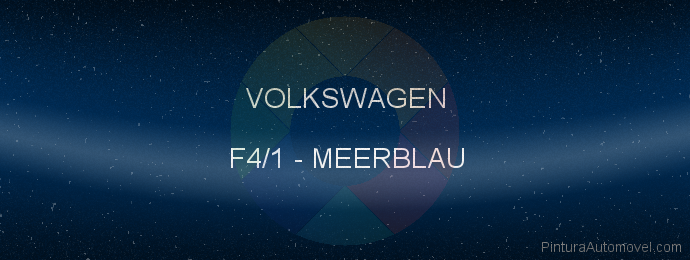 Pintura Volkswagen F4/1 Meerblau