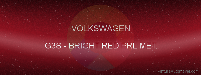 Pintura Volkswagen G3S Bright Red Prl.met.