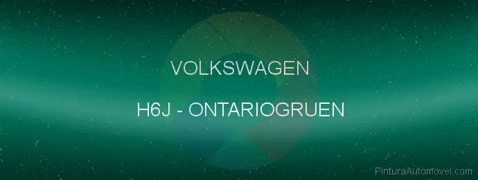 Pintura Volkswagen H6J Ontariogruen
