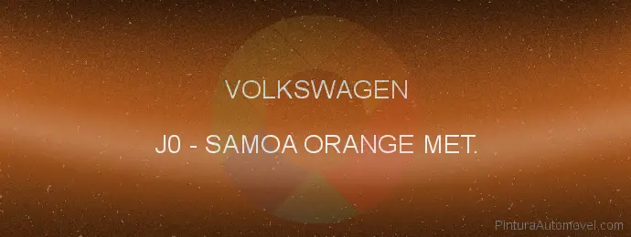Pintura Volkswagen J0 Samoa Orange Met.