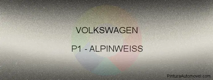 Pintura Volkswagen P1 Alpinweiss