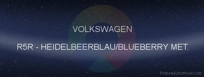 Pintura Volkswagen R5R Heidelbeerblau/blueberry Met.
