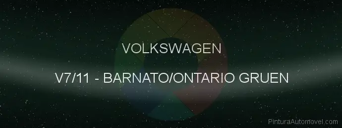 Pintura Volkswagen V7/11 Barnato/ontario Gruen