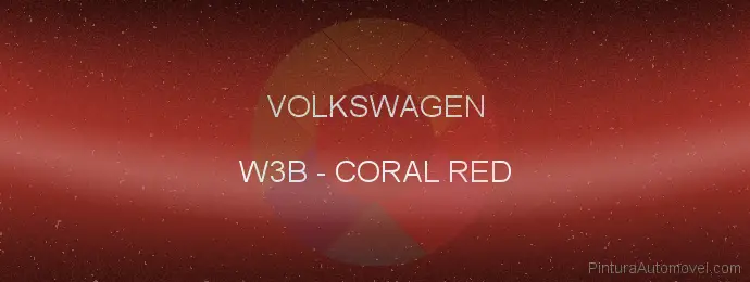 Pintura Volkswagen W3B Coral Red