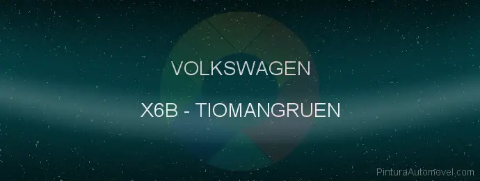 Pintura Volkswagen X6B Tiomangruen