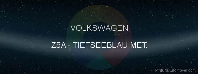 Pintura Volkswagen Z5A Tiefseeblau Met.