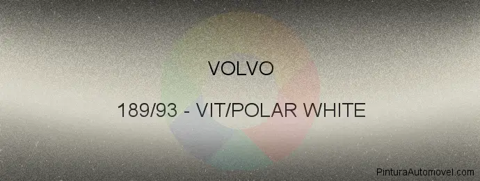 Pintura Volvo 189/93 Vit/polar White