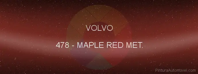Pintura Volvo 478 Maple Red Met.