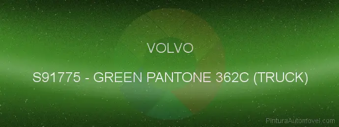 Pintura Volvo S91775 Green Pantone 362c (truck)