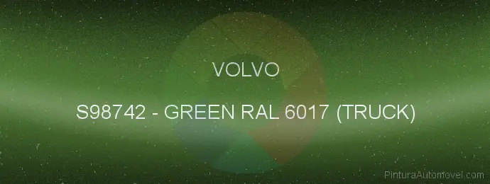 Pintura Volvo S98742 Green Ral 6017 (truck)