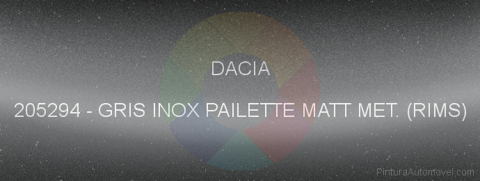 Pintura Dacia 205294 Gris Inox Pailette Matt Met. (rims)