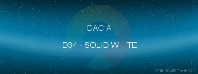 Pintura Dacia D34 Solid White