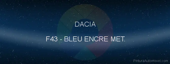 Pintura Dacia F43 Bleu Encre Met.